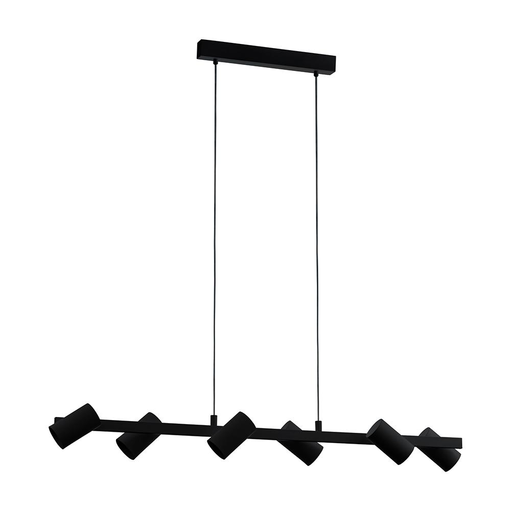 EGLO 204892A Gatuela Pendant 6-Light LED 30 Total Watts, Black