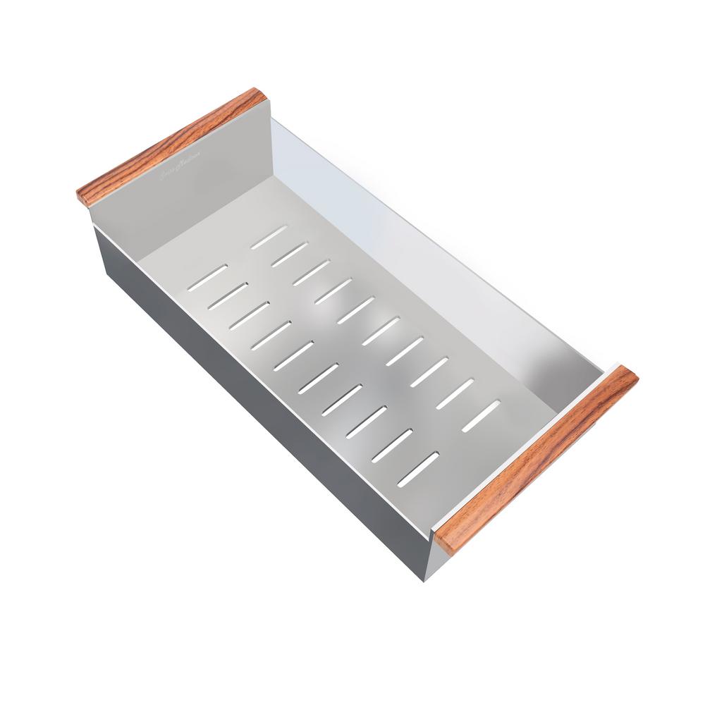 Swiss Madison 17 in. X 8 in. Stainless Steel Colander