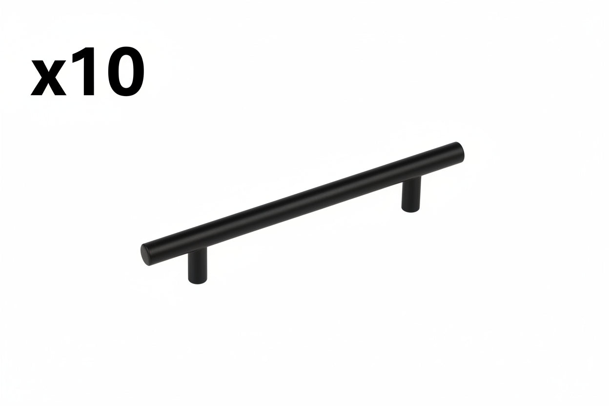 10 x Franklin Brass P01026Z-B 5 Inch Center to Center Bar Cabinet Pull - Pack of 10 Matte Black - *Tools Hardware & Misc