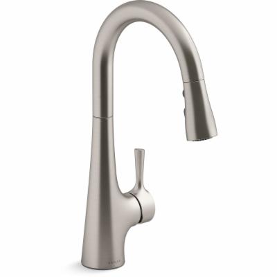 Kohler Tempered Pullout Spray Kitchen Faucet Vibrant Stainless Single Handle - K-24661-VS