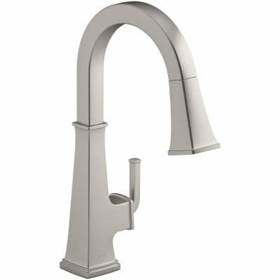 Riff Single Handle Pull Down Sprayer Kitchen Faucet in Vibrant Stainless