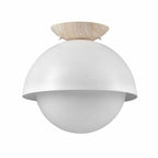 Globe Electric 60320 Oswald 10" Wide Semi-Flush Globe Ceiling Fixture Matte White