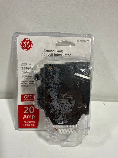 GE 20 Amps Ground Fault 2-Pole Circuit Breaker W/Self Test
