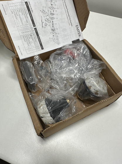 Concealed Privacy Square Rosette in Flat Black and Conical in Flat Black Stem with Knob Handed Light Terrazzo Knob