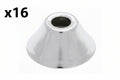 16 x Proflo Pfbe7 2-3/8 Bell Escutcheon - Chrome