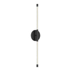 Kuzco Motif 26in 1-Light LED Wall Sconce Black Clear Glass