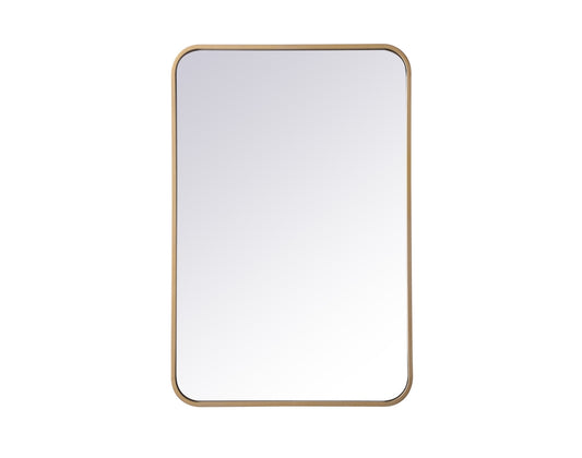 Elegant Lighting MR802030 Formiae 20" W X 30" H Contemporary Rectangular Framed Bathroom Wall Mirror Brass