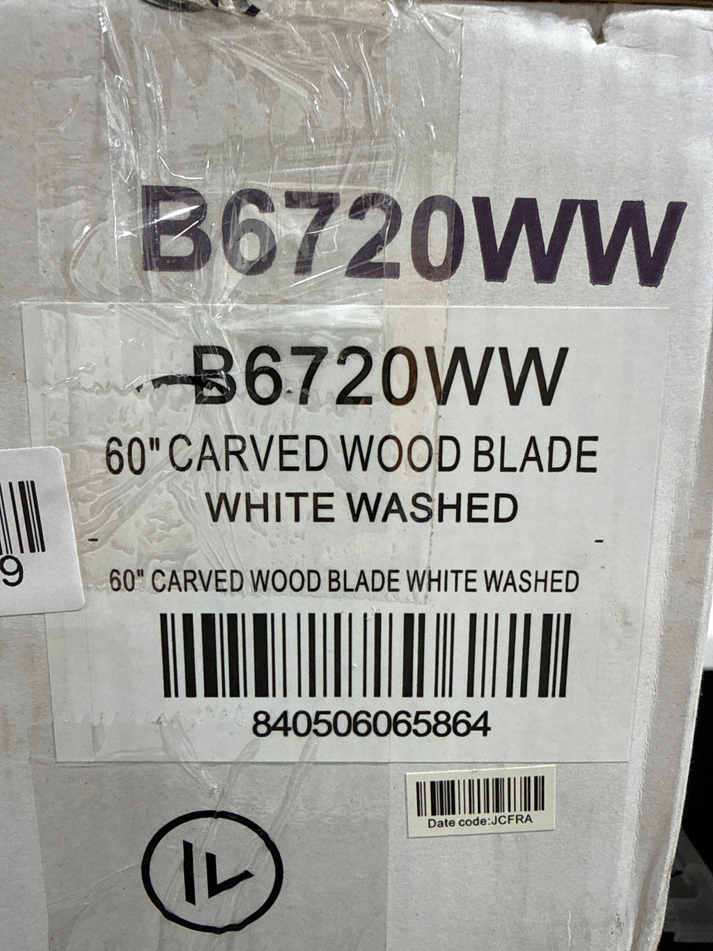 3 x Fanimation B6720 Spitfire 30" Blades for 60" Ceiling Fans White Washed