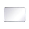 Elegant Lighting MR802436 Formiae 24" W X 36" H Contemporary Rectangular Framed Bathroom Wall Mirror Silver Home Decor Mirrors Bathroom Mirror