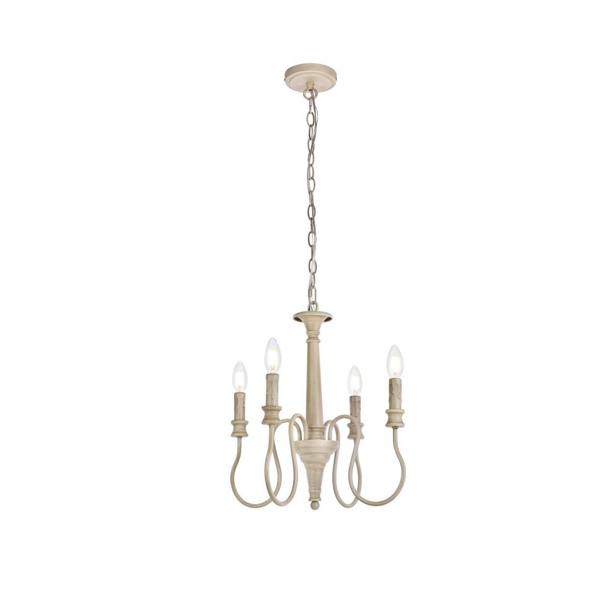 Elegant Lighting Flynx 17 Inch 4 Light Mini Chandelier Flynx - LD7043D17WD - Traditional