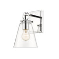 Z-Lite 483-1S Harper 11" Tall Bathroom Sconce Chrome Indoor Lighting Bathroom Fixtures Bathroom Sconce