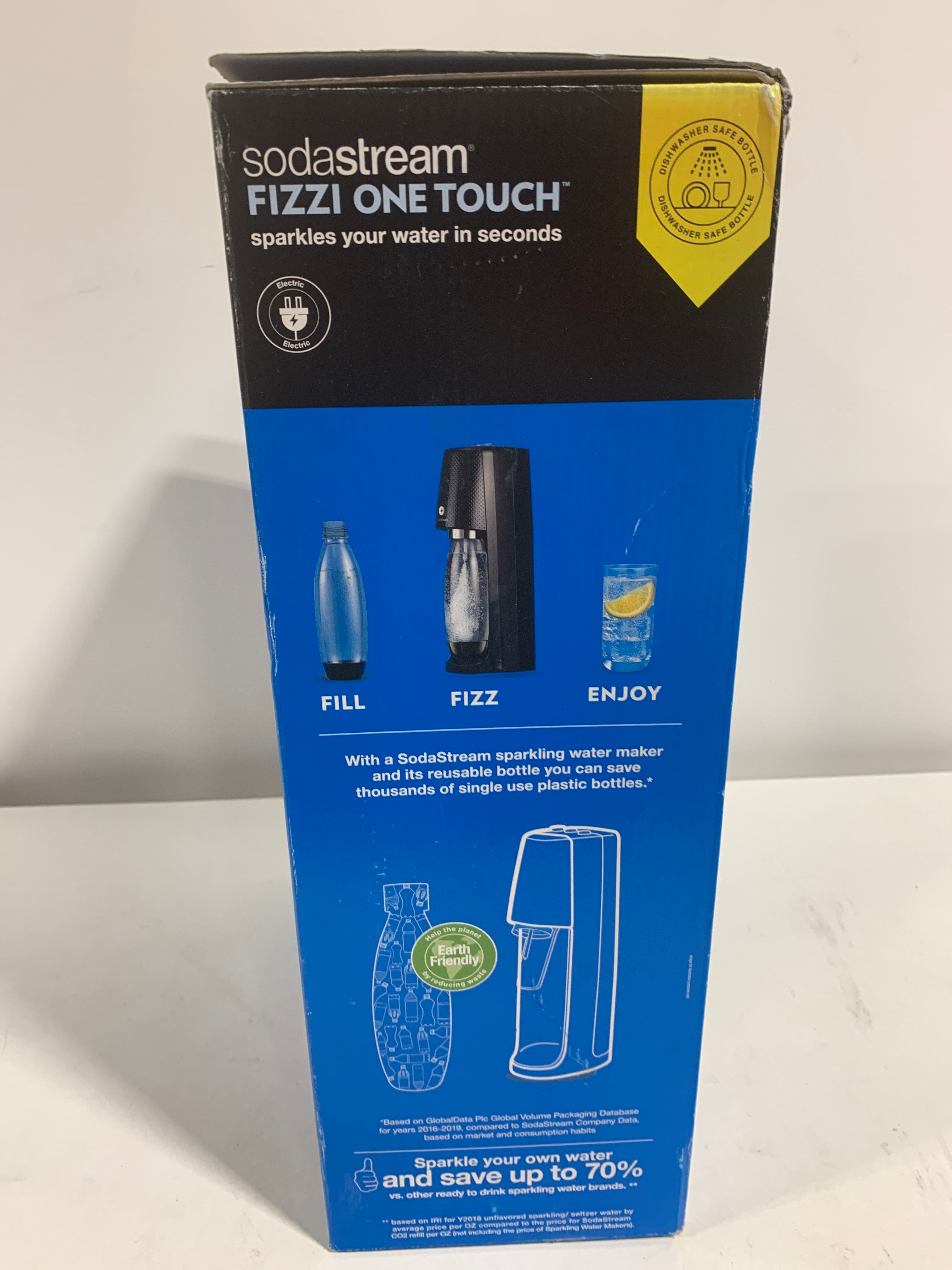 No CO2 - SodaStream - Fizzi One Touch Sparkling Water Maker Kit - Black - *Kitchen Appliances