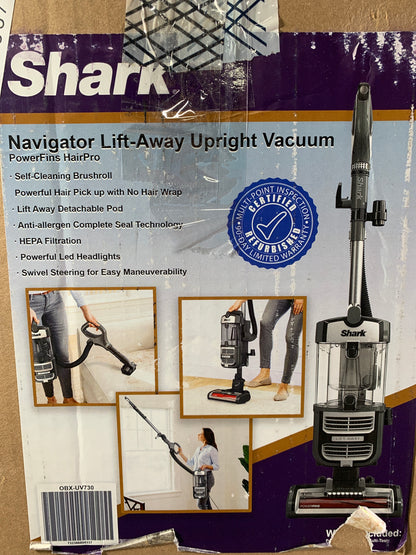 Used Shark UV730 Navigator Lift-Away Upright Vacuum, PowerFins HairPro Self-Cleaning Brushroll