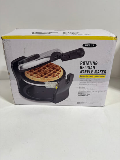 Bella - Nonstick Rotating Belgian Waffle Maker - Stainless Steel