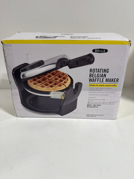 Bella - Nonstick Rotating Belgian Waffle Maker - Stainless Steel