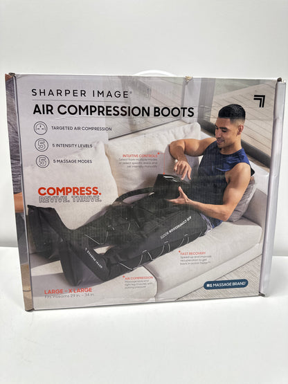 Sharper Image Powerboost™ Boots, Air Compression with 5 Modes & 5 Intensity Levels, Size L/XL