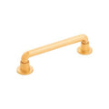 Belwith Keeler B077948 Urbane 5-1/16" Center to Center Industrial Vintage Pipe Style Cabinet Handle / Drawer Pull Brushed Golden Brass Cabinet