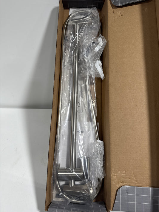 Hansgrohe 04829 Locarno 26-5/8" Wall Mounted Slide Bar - Includes 63" Hose Brushed Nickel