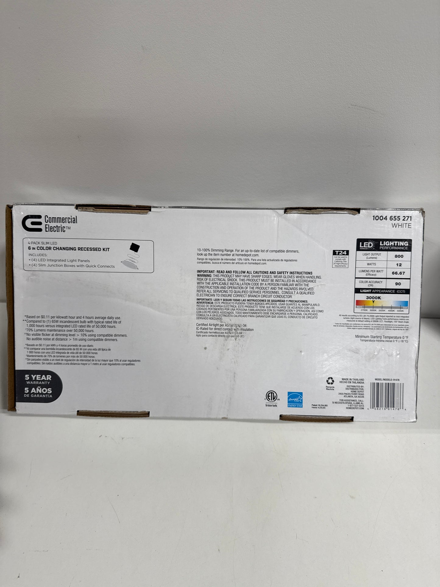 Ultra Slim Integrated LED 6 in Round Adj Color Temp Canless Recessed Light for Kitchen Bath Living Rooms, White 4-Pack