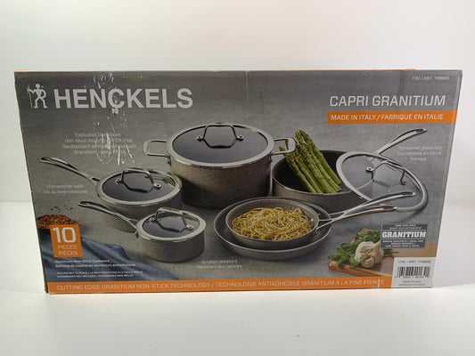 Henckels Capri Granitium 10-Pc. Aluminum Nonstick Cookware Set - Grey