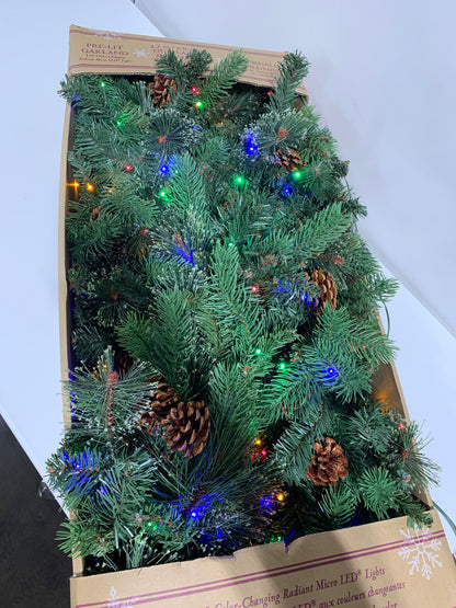 Kirkland 9’ Pre-lit LED Greenery Artificial Garland