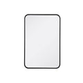 Elegant Decor Evermore 20x30 Soft Corner Metal Rectangular Mirror in Black - *Home Decor & Curtains