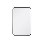 Elegant Decor Evermore 20x30 Soft Corner Metal Rectangular Mirror in Black - *Home Decor & Curtains