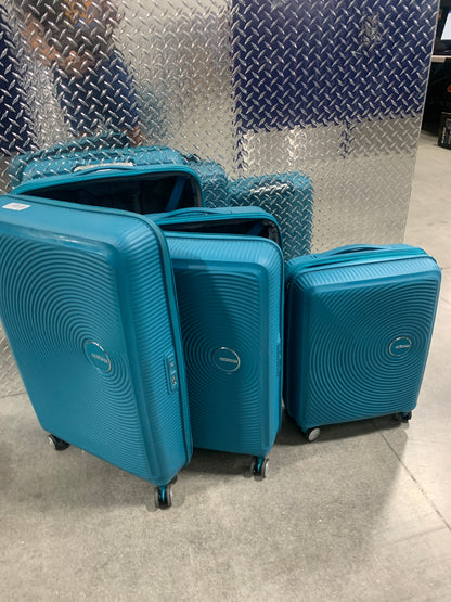 Used American Tourister Blue Luggage Set of 3