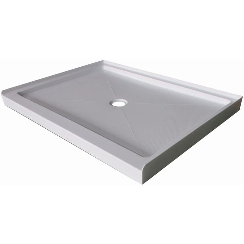 PROFLO PFSBA4836 Hammond 48’’ x 36’’ Rectangular Shower Base with Single Threshold and Center Drain - White - *Plumbing