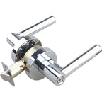 Miseno MLK1012 Elkton Round Rod Single Cylinder Keyed Entry Door Lever Set Polished Chrome Door Hardware Door Levers Keyed Entry