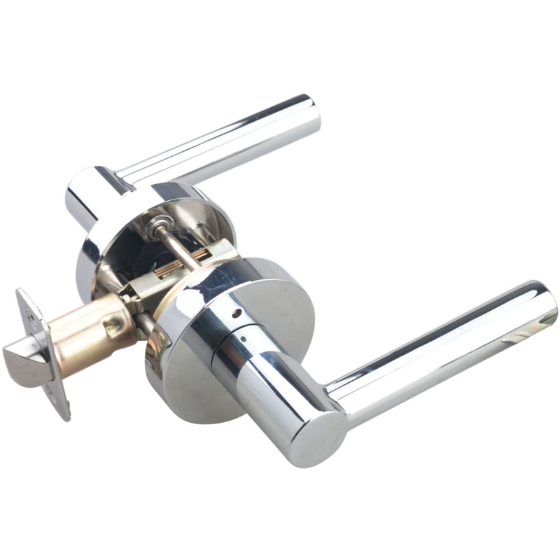 Miseno MLK3012 Elkton Round Rod Privacy Door Lever Set Polished Chrome Door Hardware Door Levers Privacy Door Levers