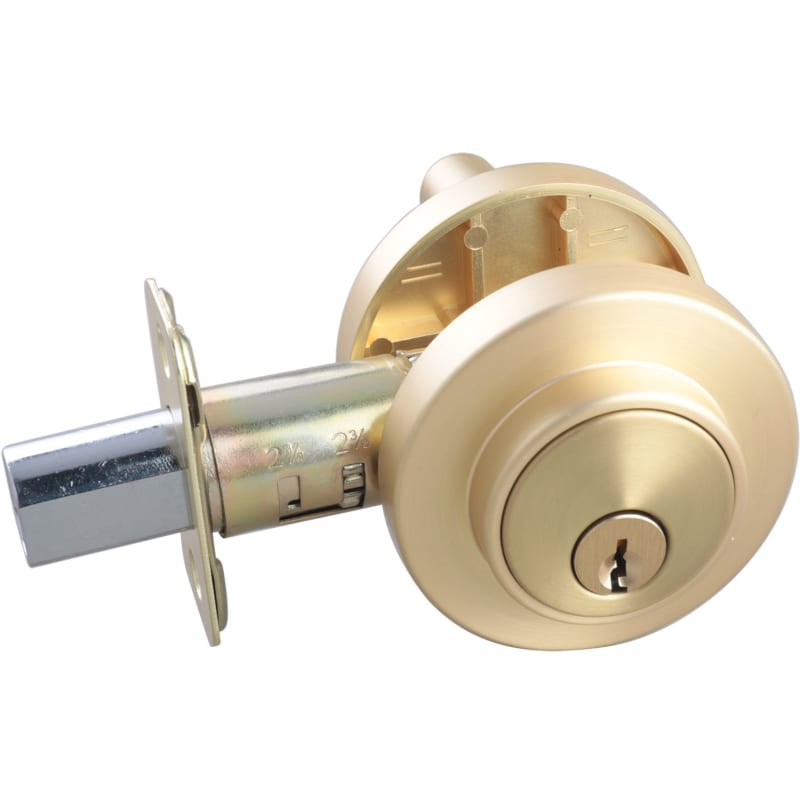 Miseno MLK1238X Elkton Single Cylinder Keyed Entry Deadbolt Satin Brass