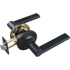Miseno MLK4031 Hazel Flat Bar Passage Door Lever Set - Matte Black