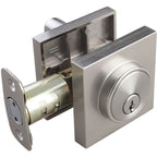 Miseno MLK1228X Lorton Single Cylinder Keyed Entry Deadbolt Satin Nickel Door Hardware Deadbolts Keyed Entry Deadbolts