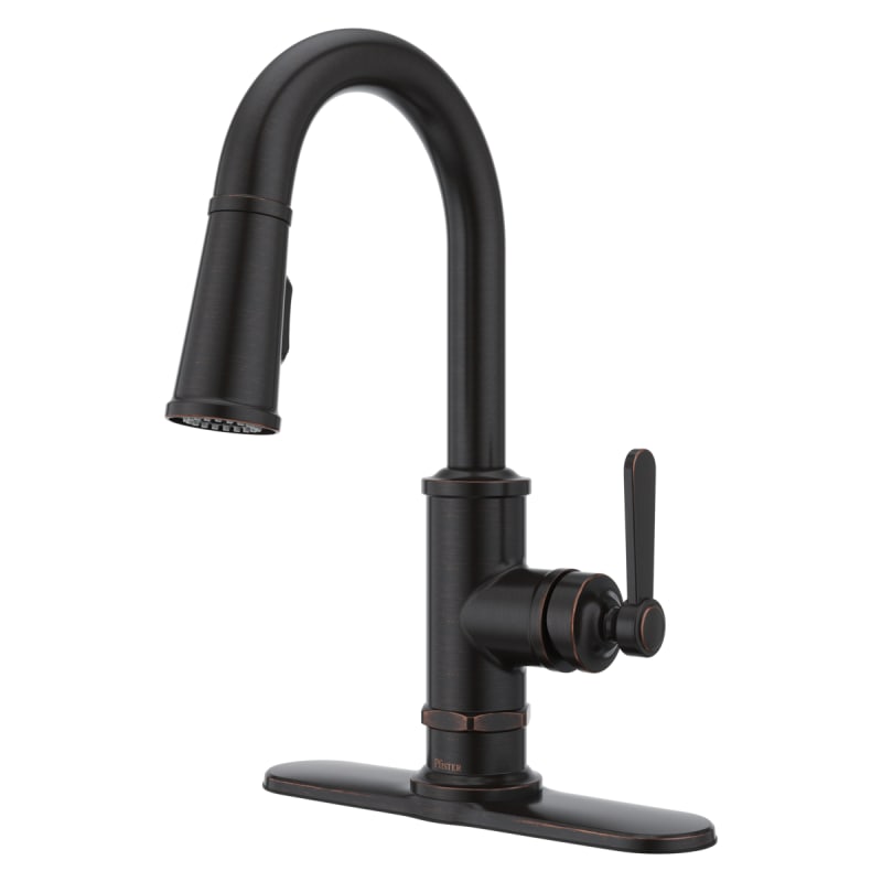 Pfister Gt572td Port Haven 1.8 GPM Single Hole Pull Down Bar Faucet - Bronze