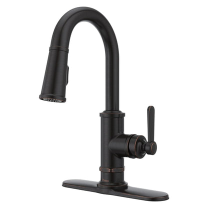 Pfister Gt572td Port Haven 1.8 GPM Single Hole Pull Down Bar Faucet - Bronze