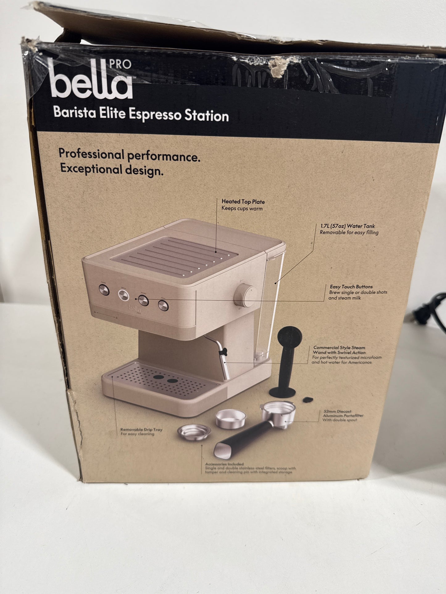 Used bella PRO - Barista Elite Espresso Station with 20 Bars of High Pressure - Oatmilk