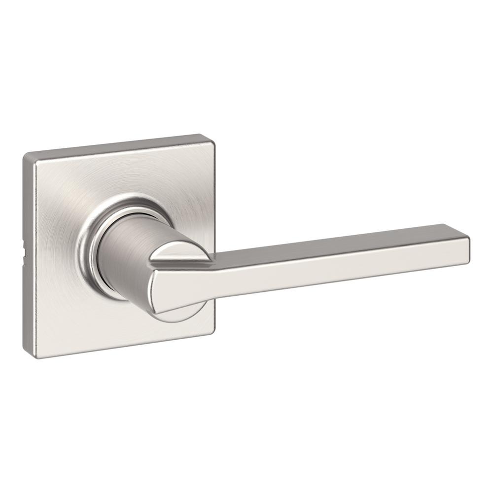 Casey Satin Nickel Hall/Closet Passage Door Handle Featuring Microban