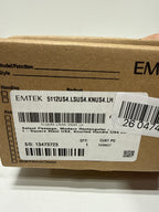 Emtek Select Passage, Modern Rectangular Rosette, L-Square Stem, Knurled Lever, Satin Brass, LH
