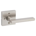 Kwikset 730HFLSQTV1 Halifax Privacy Door Lever Set with Square Rose Satin Nickel