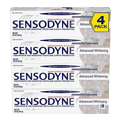 SENSODYNE Advanced Whitening Toothpaste 6.5 Oz 4-Pack