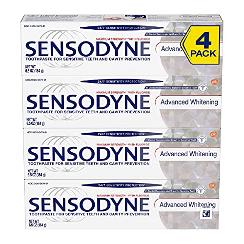 SENSODYNE Advanced Whitening Toothpaste 6.5 Oz 4-Pack