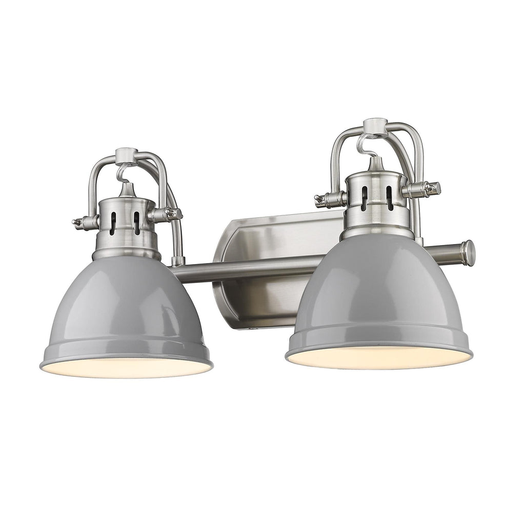 Golden Lighting Duncan 8 1/2" High Pewter Gray 2-Light Wall Sconce