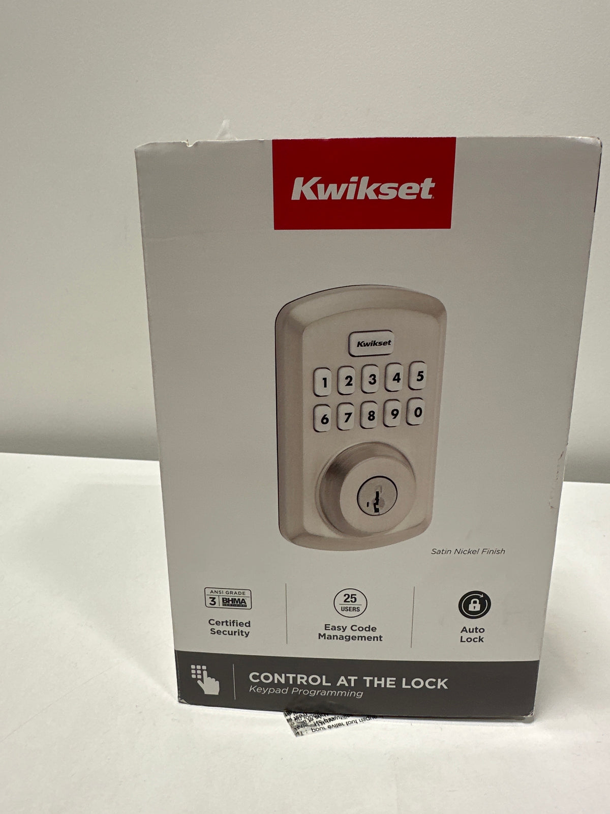 Kwikset SmartCode Satin Nickel Zinc Electronic Deadbolt