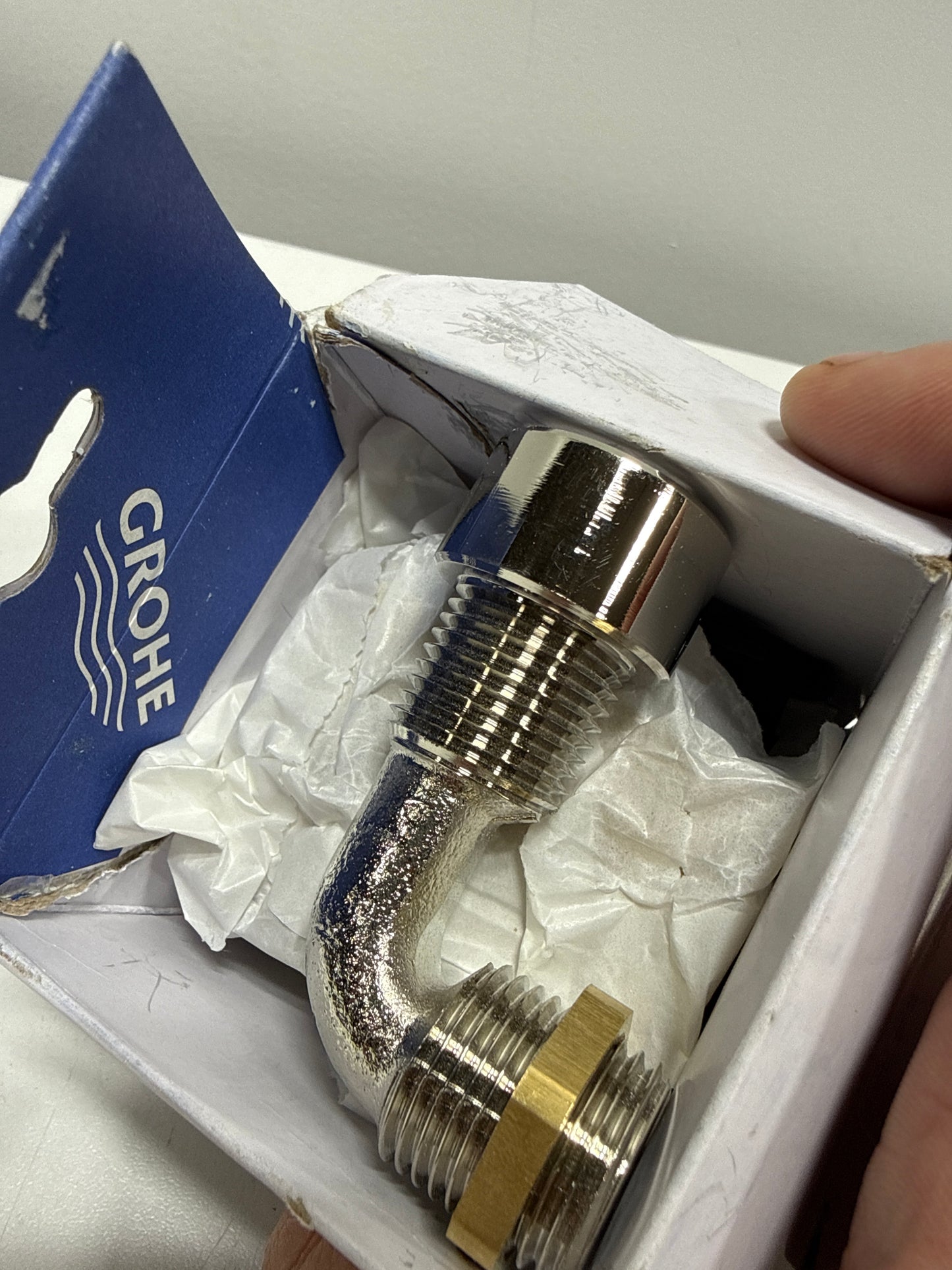 Grohe Euphoria Cube Wall Union, Brushed Cool Sunrise