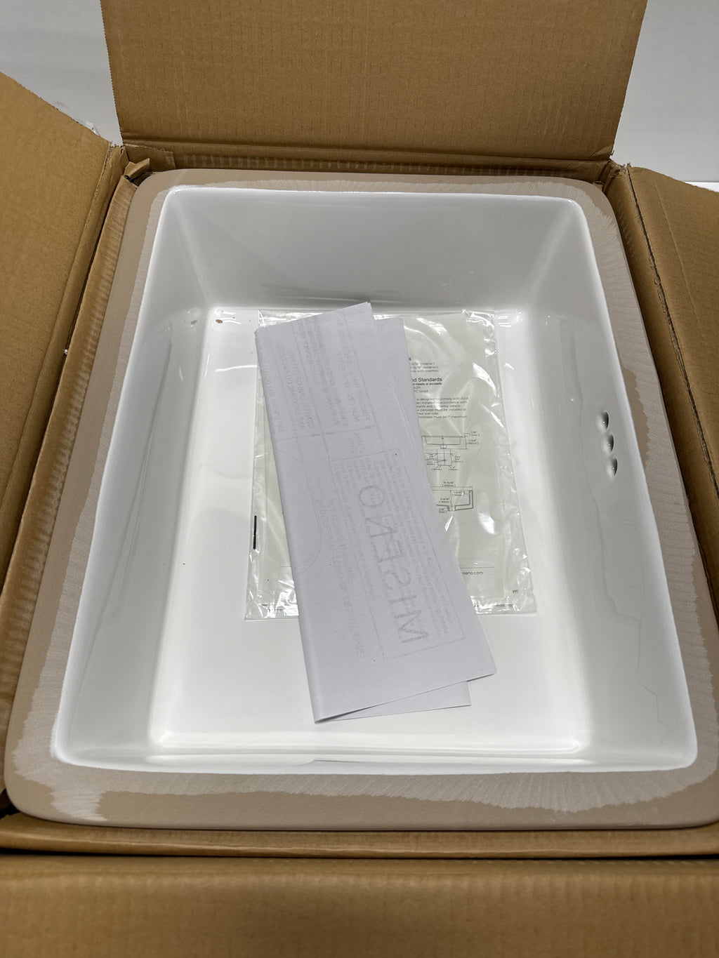 Miseno MNO1713RU 20" X 16" Rectangular Undermount Bathroom Sink with Rear Overflow - Bright White