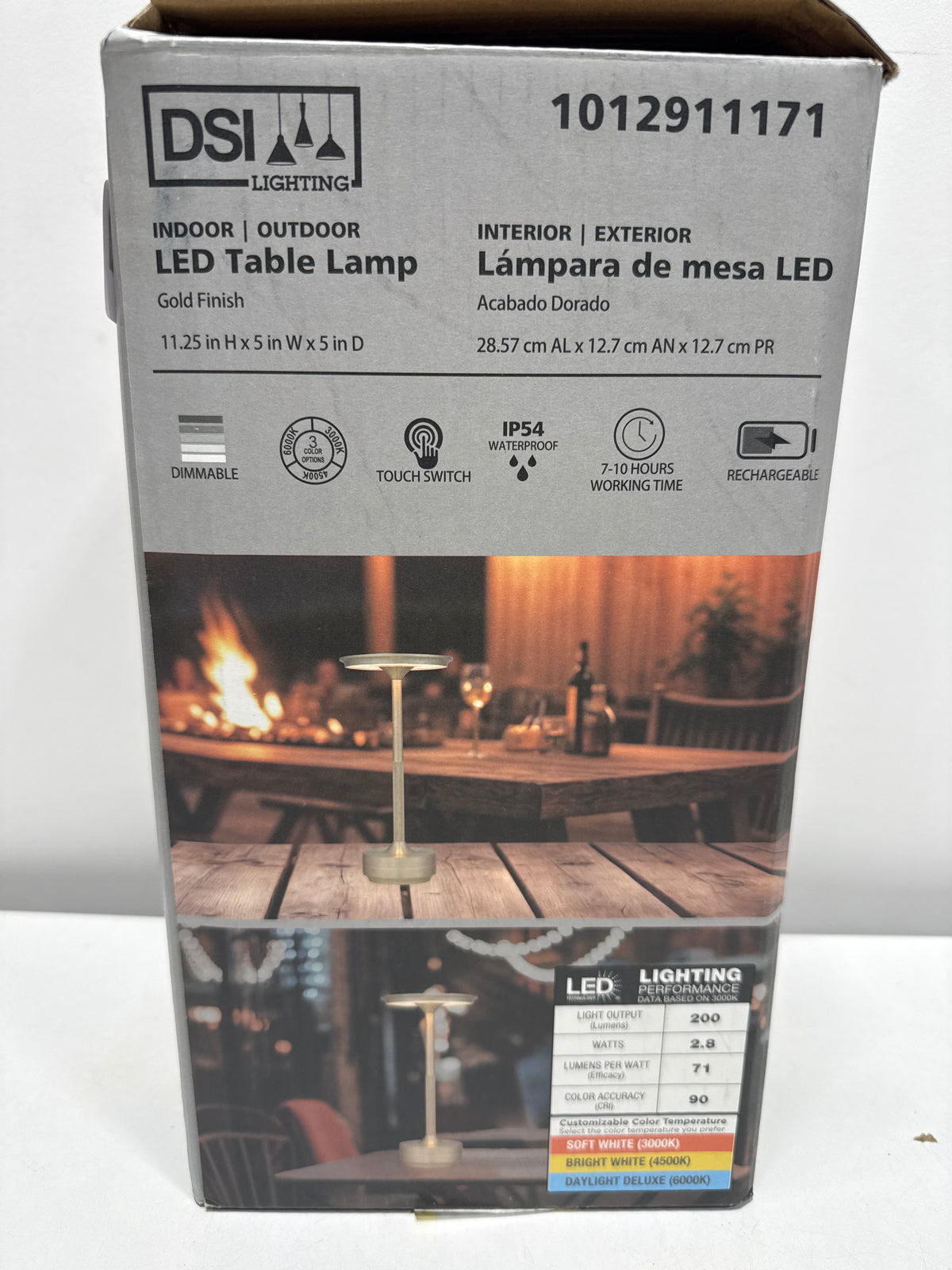 DSI LIGHTING 11.25 in. Bronze Gold Cordless Rechargeable LED Indoor/Outdoor Table LampCan be used in indoor or outdoor settings Stylish gold finish enhances any space 3 CCT options for versatile use (3000K,4500K,6000K)