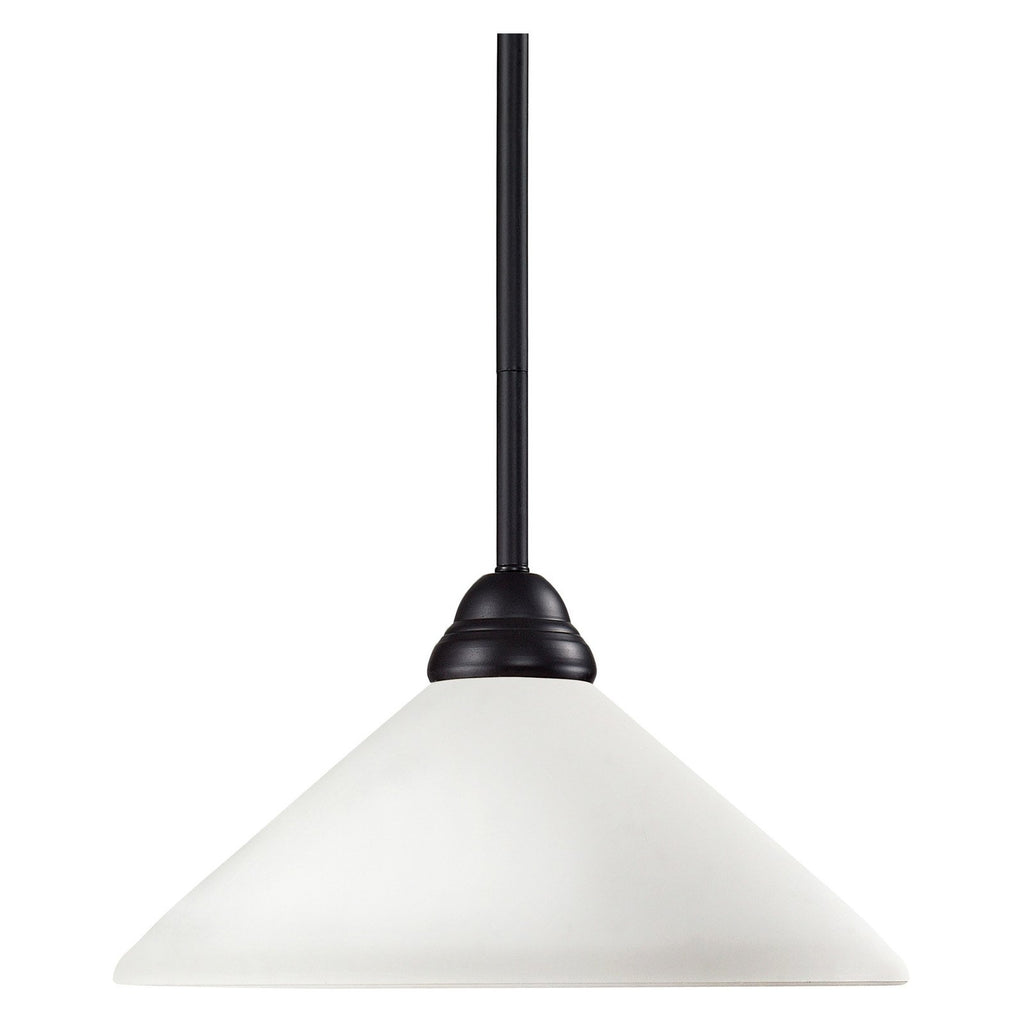 Riviera 1 Light Pendant Bronze & Matte Opal - *Lighting & Electrical