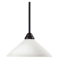 Riviera 1 Light Pendant Bronze & Matte Opal - *Lighting & Electrical