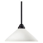 Riviera 1 Light Pendant Bronze & Matte Opal - *Lighting & Electrical
